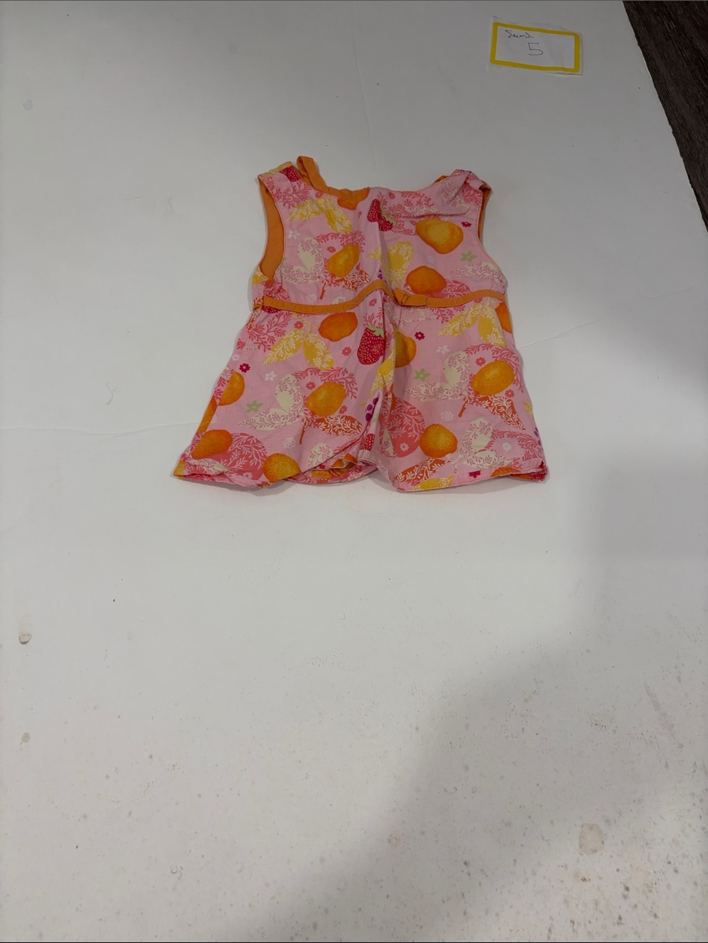 Catimini Pink & Orange Fruit-Print Sleeveless Dress